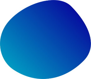 Grafik einer unförmigen blauen Blase